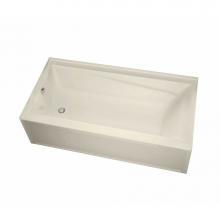 Maax 105511-L-103-004 - Exhibit 6030 IFS AFR Acrylic Alcove Left-Hand Drain Aeroeffect Bathtub in Bone