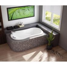 Maax 105642-107-001 - Murmur 60.125 in. x 33.625 in. Drop-in Bathtub with Hydrosens System End Drain in White