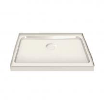 Maax 105714-000-007 - SQ 41.75 in. x 42.125 in. x 4.125 in.  Alcove Shower Base with Center Drain in Biscuit