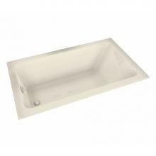 Maax 105722-107-004 - Skybox 66.25 in. x 35.75 in. Alcove Bathtub with Hydrosens System End Drain in Bone