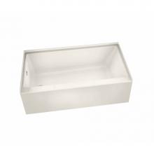 Maax 105735-L-000-007 - Rubix 65.75 in. x 32 in. Alcove Bathtub with Left Drain in Biscuit