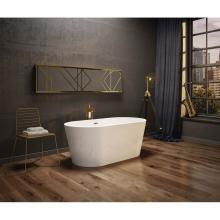 Maax 106384-000-001 - Louie 5829 58.25 in. x 28.875 in. Freestanding Bathtub with Center Drain in White