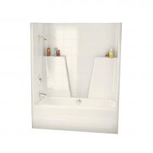 Maax 140002-003-007 - BGT6034C 60 in. x 34 in. x 73.75 in. 1-piece Tub Shower with Whirlpool Center Drain in Biscuit