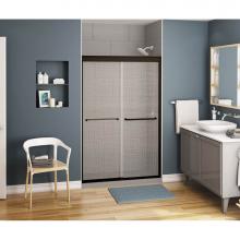 Maax 134663-988-172 - Kameleon SC 43-47 in. x 71 in. Bypass Alcove Shower Door with Linen Glass in Dark Bronze