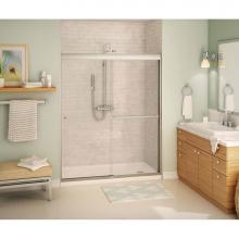 Maax 135672-900-305-000 - Aura 55-59 in. x 71 in. Bypass Alcove Shower Door with Clear Glass in Brushed Nickel