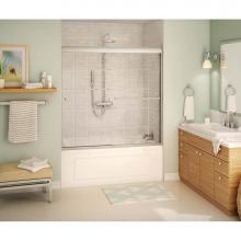 Maax 135673-963-305-000 - Aura 55-59 in. x 57 in. Bypass Tub Door with French Door Glass in Brushed Nickel