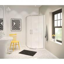 Maax 137443-981-084-000 - Radia Neo-round 32 in. x 32 in. x 71.5 in. Sliding Corner Shower Door with Mistelite Glass in Chro