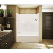 Maax 140107-L-000-002 - TSTEA60 60 in. x 34 in. x 78 in. 1-piece Tub Shower with Left Drain in White