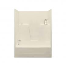 Maax 140107-L-003-004 - TSTEA60 60 in. x 34 in. x 78 in. 1-piece Tub Shower with Whirlpool Left Drain in Bone