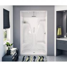 Maax 141051-L-000-001 - ACSH/RS/LS/NS-48 48 in. x 33.25 in. x 75 in. 1-piece Shower with Left Seat, Center Drain in White