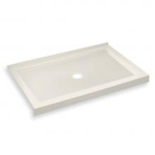 Maax 410003-542-007 - B3 Base 4836 Round Drain Stabili-T, Corner Left Biscuit