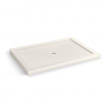 Maax 410036-542-007 - B3 Base 6042 Round Drain Stabili-T, Corner Left Biscuit