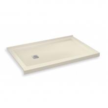 Maax 420006-542-004 - B3 Base 6036 Square Drain Stabili-T, Corner Left Bone / Natural