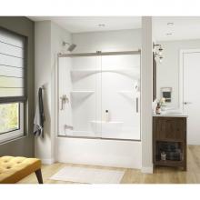 Maax 135692-900-305-000 - Revelation Square 56-59 x 56 3/4-59 1/4 in. 6 mm Sliding Tub Door for Alcove Installation with Cle