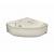 Infinity 60 in. x 60 in. Corner Bathtub with Aerofeel System Center Drain in Bone