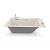 Optik 6636 Acrylic Alcove Right-Hand Drain Aerofeel Bathtub in Biscuit