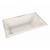 Skybox 72.25 in. x 35.75 in. Drop-in Bathtub with 10 microjets System End Drain in Biscuit