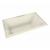 Skybox 66.25 in. x 35.75 in. Alcove Bathtub with Hydrosens System End Drain in Bone