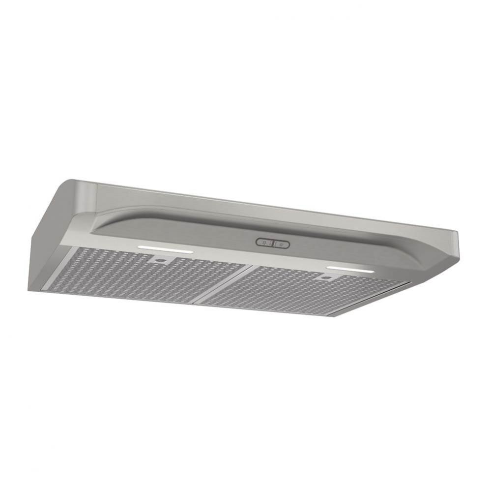 Elite 30-Inch Convertible Under-Cabinet Range Hood w/ LED Lighting, 375 Max Blower CFM, Stainless