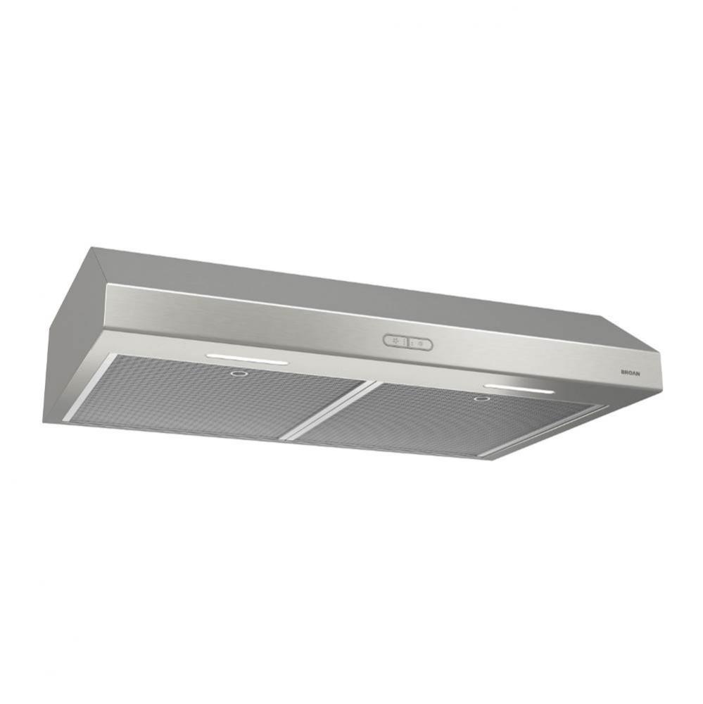 Glacier 30-Inch Convertible Under-Cabinet Range Hood, 375 Max Blower CFM, Stainless Steel