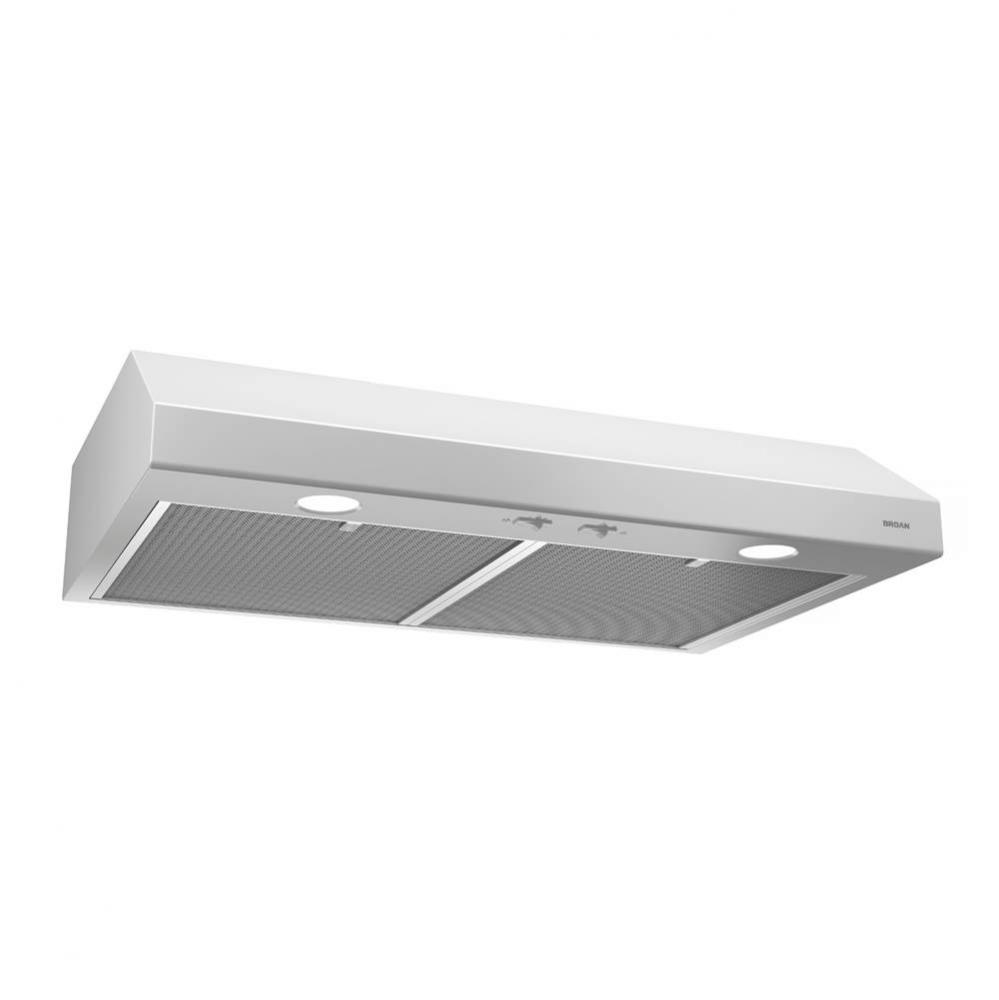 Glacier 30-Inch Convertible Under-Cabinet Range Hood, 300 Max Blower CFM, White