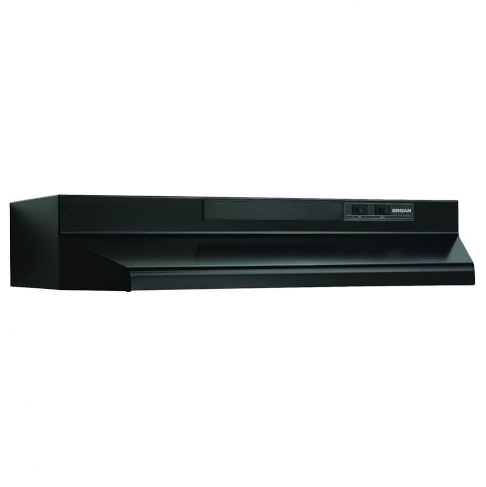 30-Inch Convertible Under-Cabinet Range Hood, 260 Max Blower CFM, Black