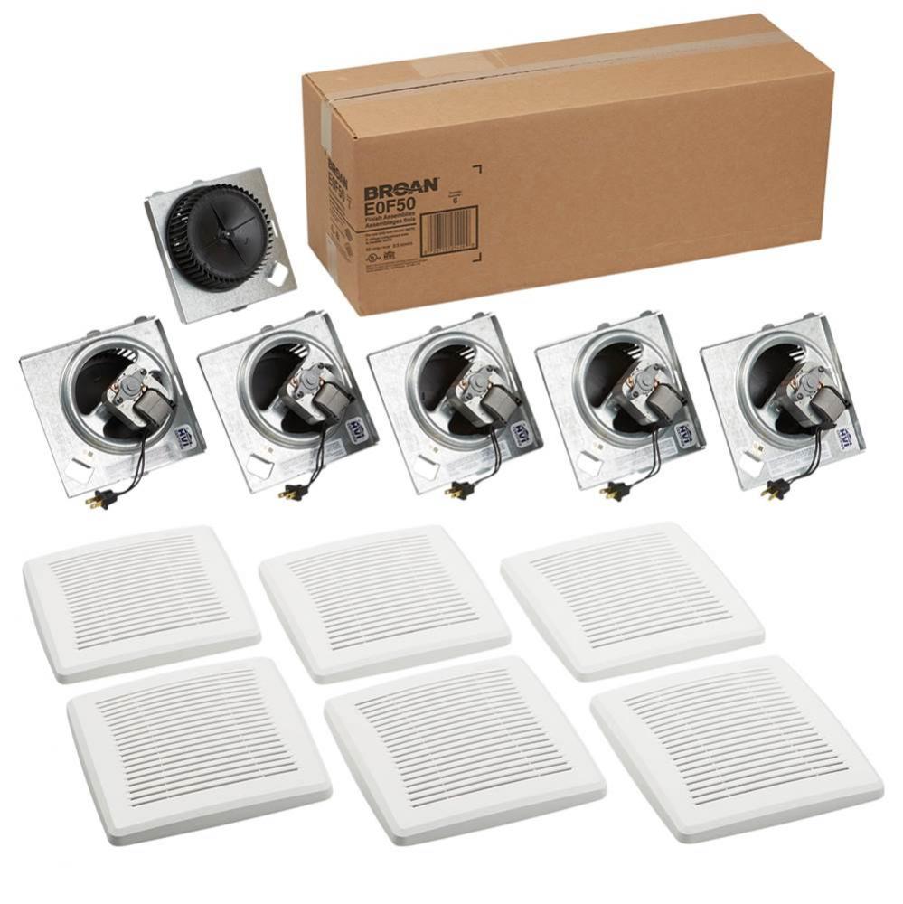 Economy Series 50 CFM Ceiling/Wall Ventilation Fan Finish Pack, 2.5 Sones