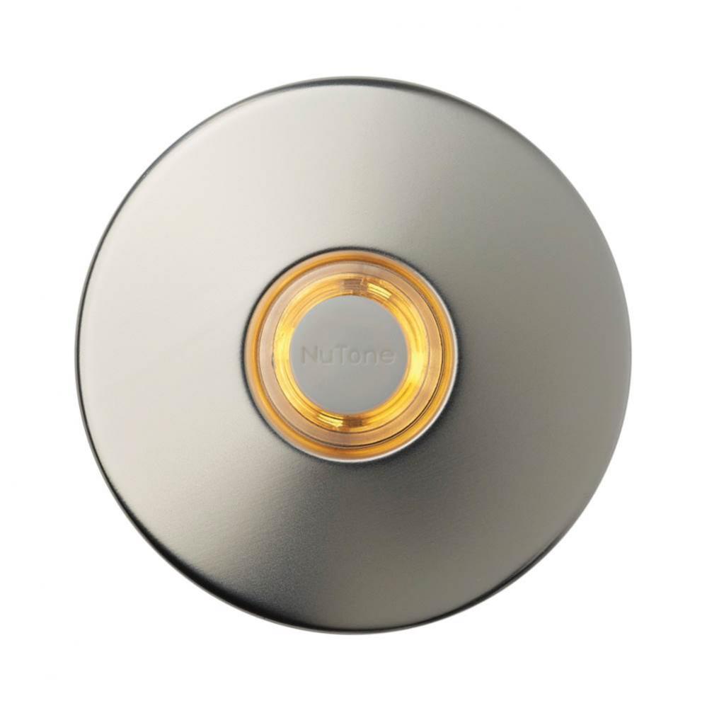 LED Lighted Round Stucco Pushbutton, 2-1/2&apos;&apos; Satin Nickel