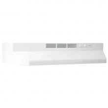 Broan Nutone BUEZ124WW - 24-Inch Ductless Under-Cabinet Range Hood w/ Easy Install System, White