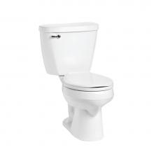 Mansfield Plumbing 380-387LTWHT - Summit 1.28 Round Toilet Combination