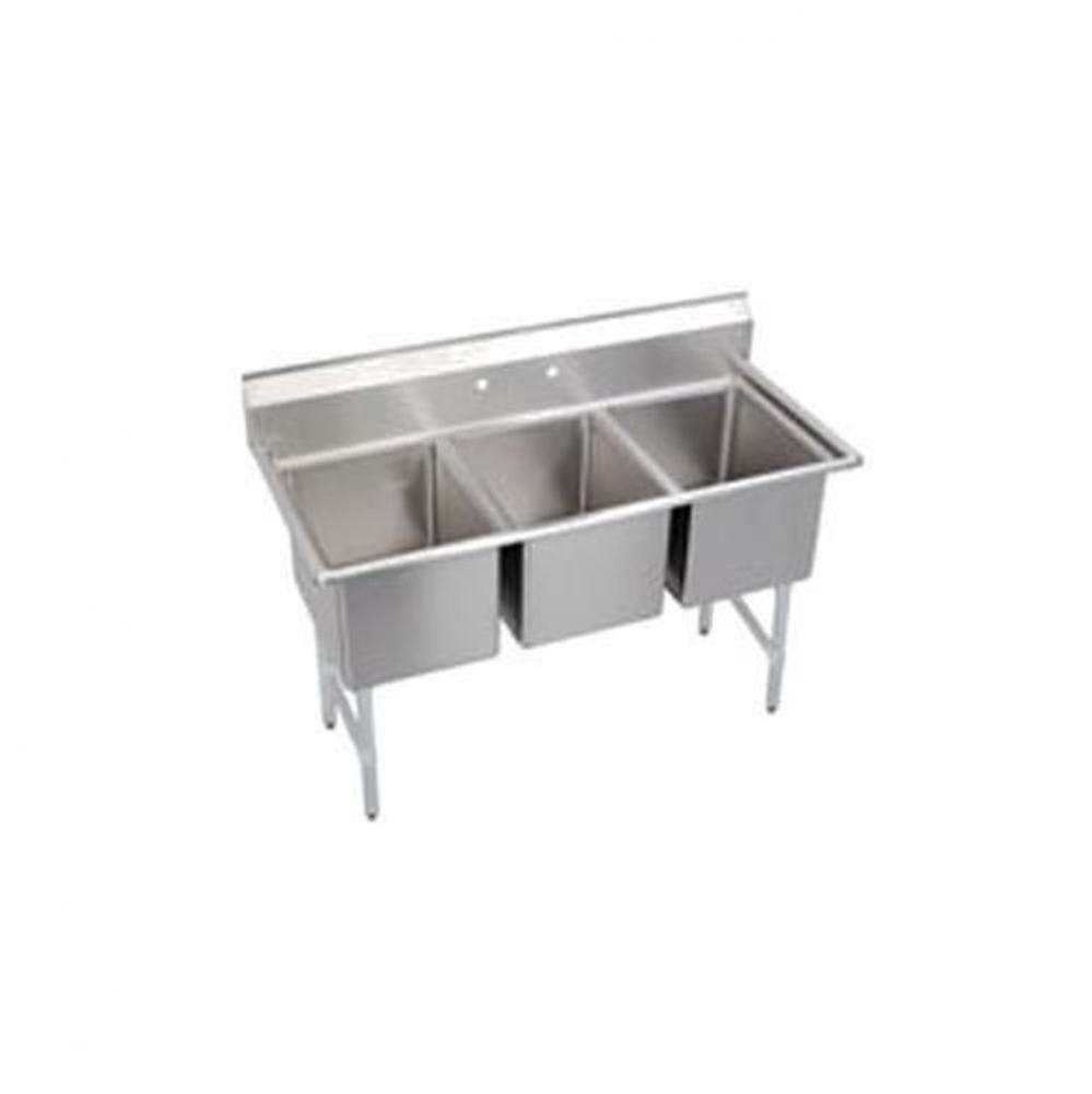 Dependabilt Stainless Steel 63&apos;&apos; x 29-13/16&apos;&apos; x 44-3/4&apos;&apos; 16 Gauge Th