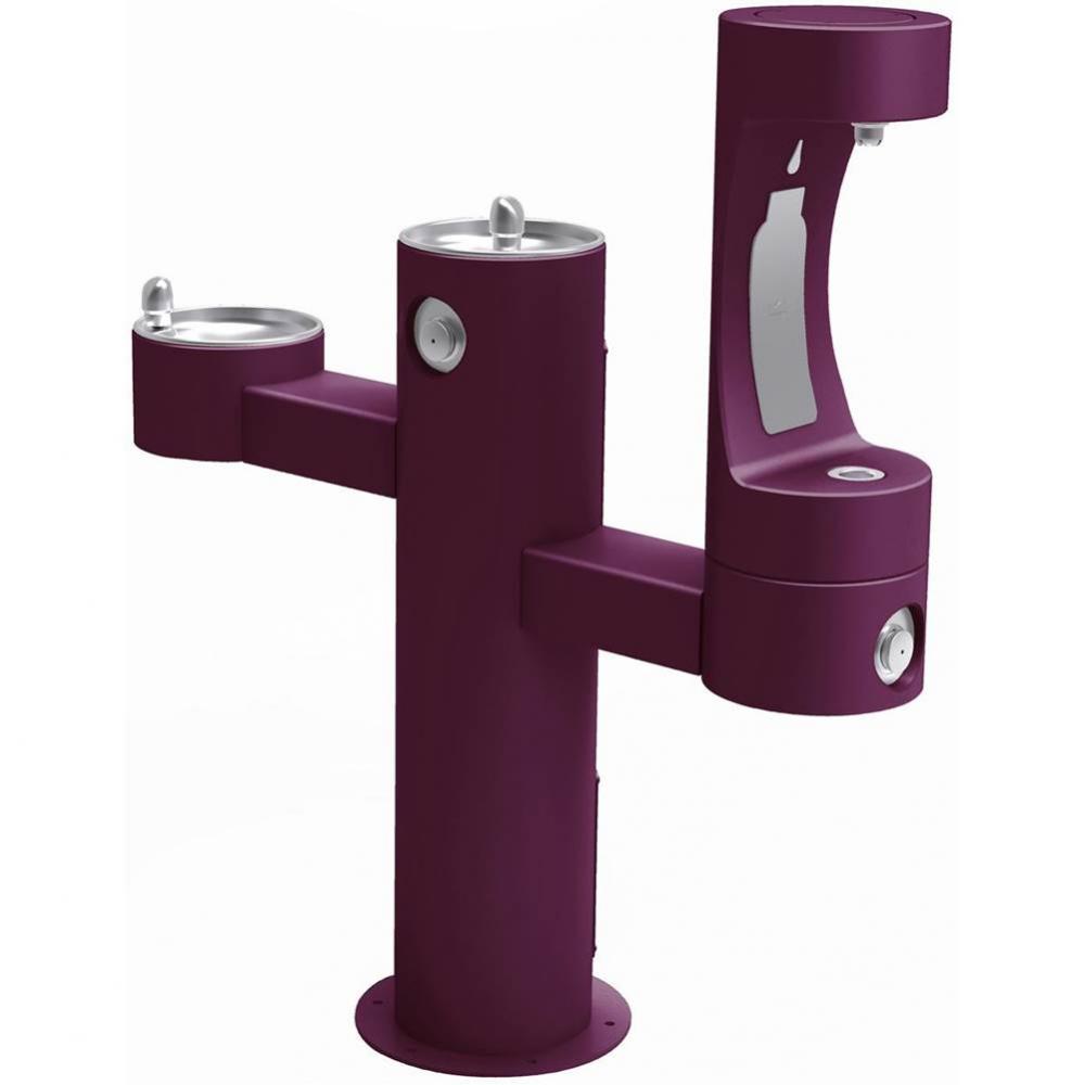Halsey Taylor Endura II Outdoor HydroBoost Bottle Filling Station, Tri-Level Pedestal Non-Filtered