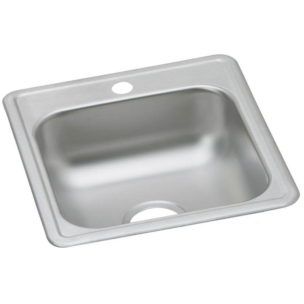 22 Gauge Stainless Steel 17&apos;&apos; x 19&apos;&apos; x 6.1875&apos;&apos; Single Bowl Drop-in