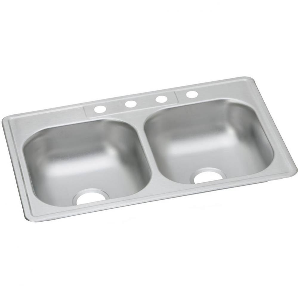 Dayton Stainless Steel 33&apos;&apos; x 21-1/4&apos;&apos; x 6-9/16&apos;&apos;, MR2-Hole Equal Do