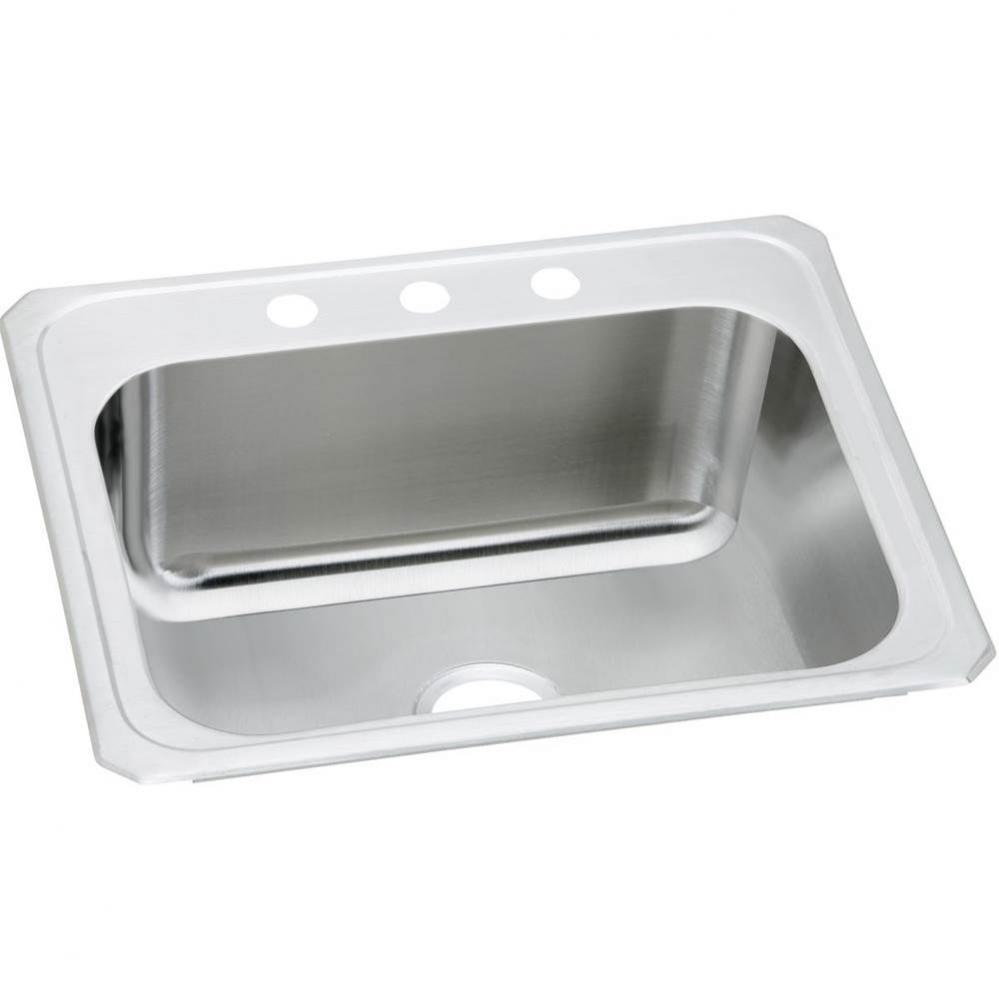 Pursuit Stainless Steel 25&apos;&apos; x 22&apos;&apos; x 10-1/4&apos;&apos;, 2-Hole Single Bowl D