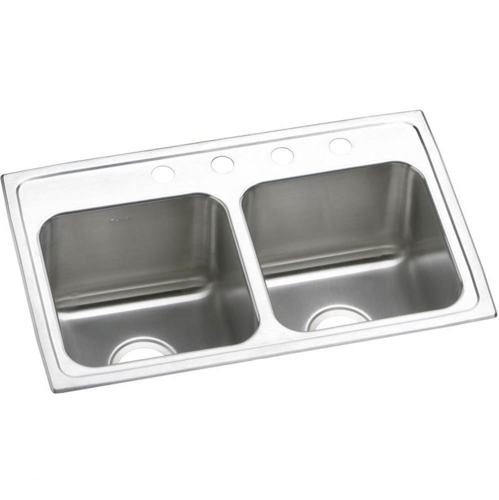 Lustertone Classic Stainless Steel 29&apos;&apos; x 18&apos;&apos; x 10&apos;&apos;, Equal Double