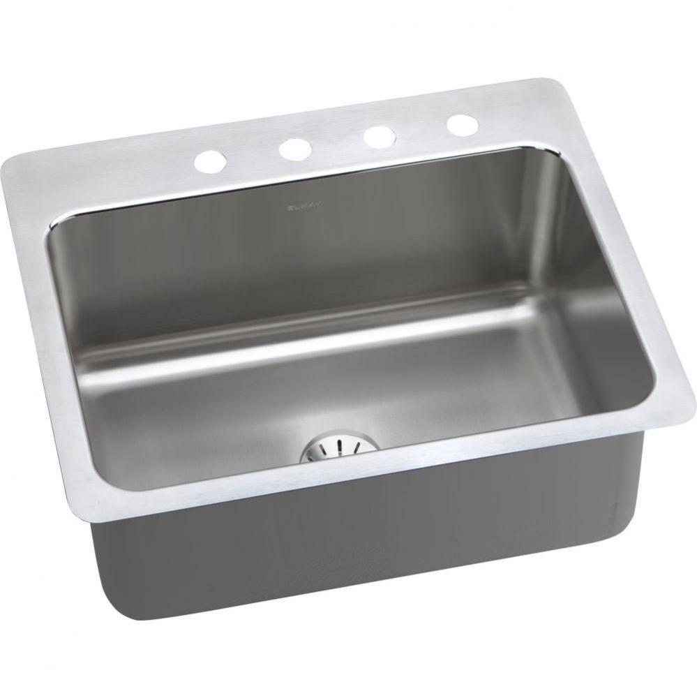 Lustertone Classic Stainless Steel 27&apos;&apos; x 22&apos;&apos; x 10&apos;&apos;, 0-Hole Single