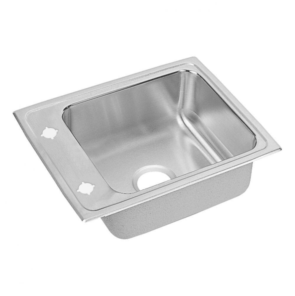 Lustertone Classic Stainless Steel 22&apos;&apos; x 17&apos;&apos; x 6-1/2&apos;&apos;, 2-Hole Sin