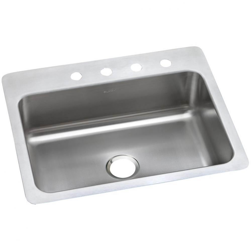 Dayton Stainless Steel 27&apos;&apos; x 22&apos;&apos; x 8&apos;&apos;, 0-Hole Single Bowl Dual Mo