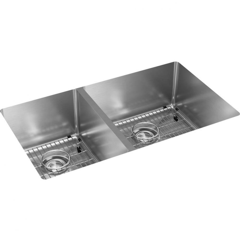 Crosstown 18 Gauge Stainless Steel 31-1/2&apos;&apos; x 18-1/2&apos;&apos; x 9&apos;&apos;, 40/60