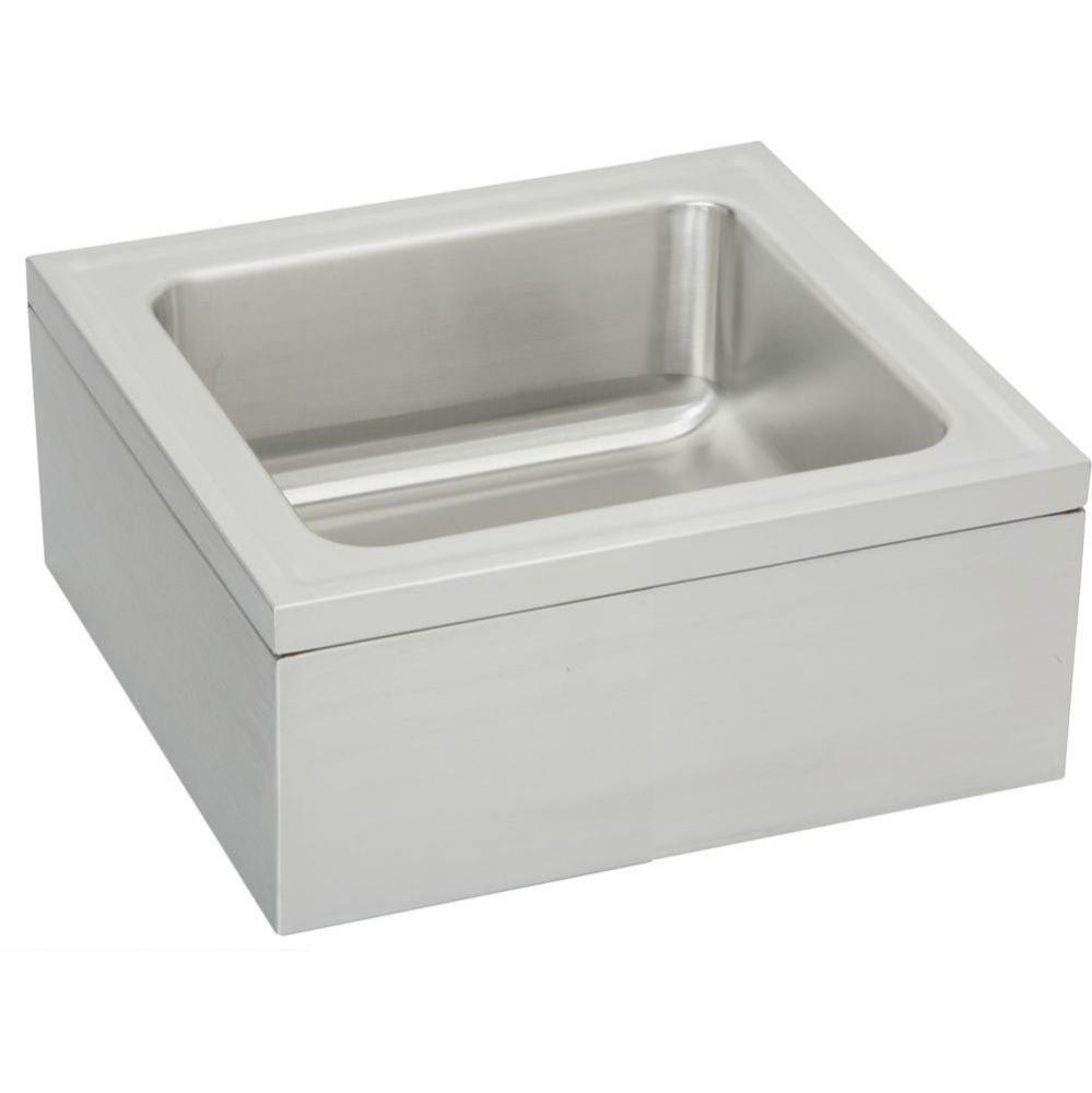 Stainless Steel 25&apos;&apos; x 23&apos;&apos; x 8&apos;&apos; Single Bowl, Floor Mount Service S