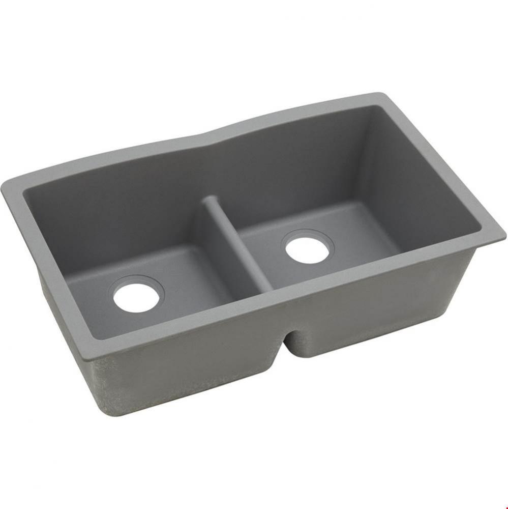 Quartz Classic 33&apos;&apos; x 19&apos;&apos; x 10&apos;&apos;, Equal Double Bowl Undermount Sink