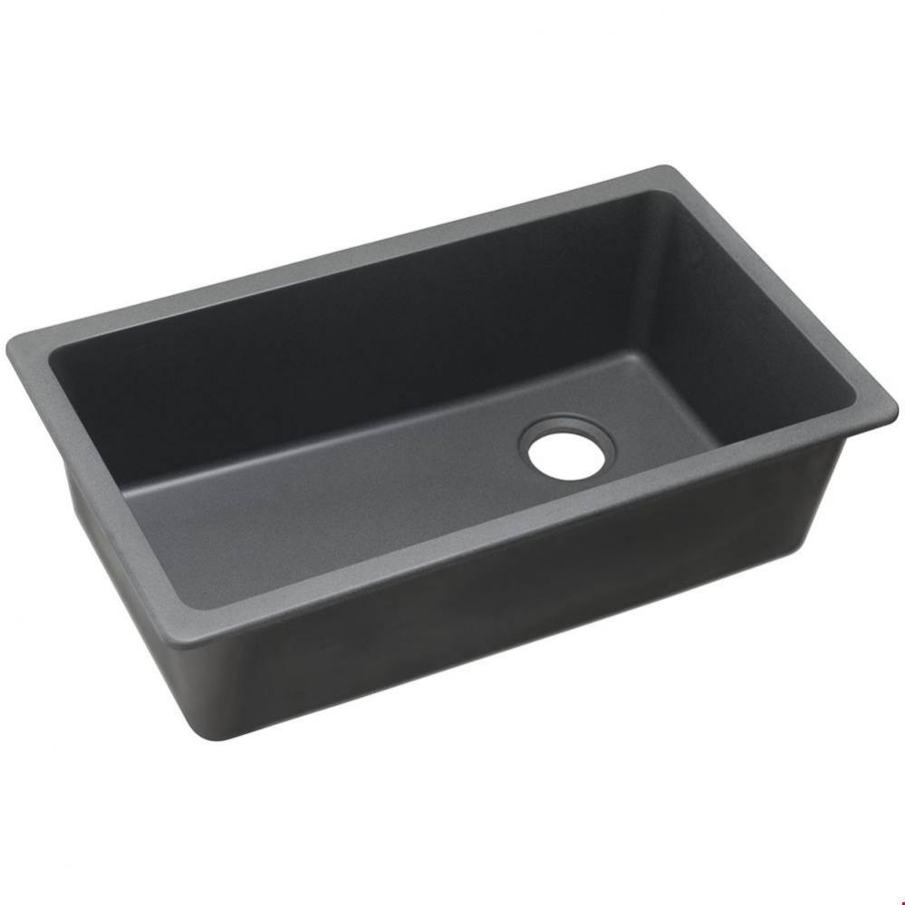 Quartz Classic 33&apos;&apos; x 18-3/4&apos;&apos; x 9-1/2&apos;&apos;, Single Bowl Undermount Sin