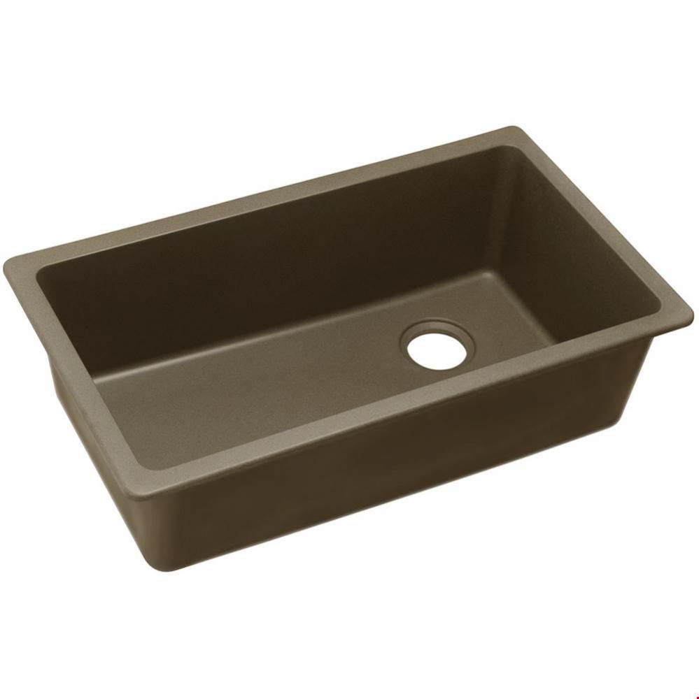 Quartz Classic 33&apos;&apos; x 18-3/4&apos;&apos; x 9-1/2&apos;&apos;, Single Bowl Undermount Sin