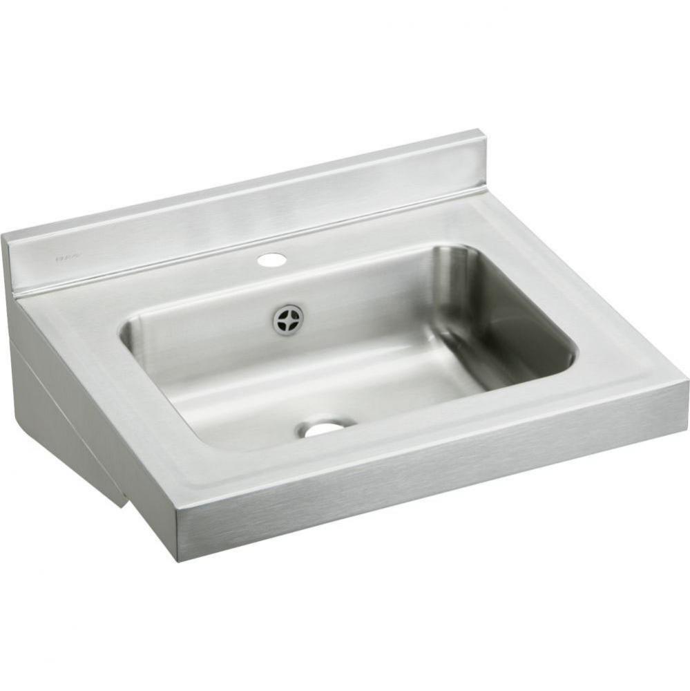 Stainless Steel 22&apos;&apos; x 19&apos;&apos; x 5-1/2&apos;&apos;, Wall Hung Lavatory Sink