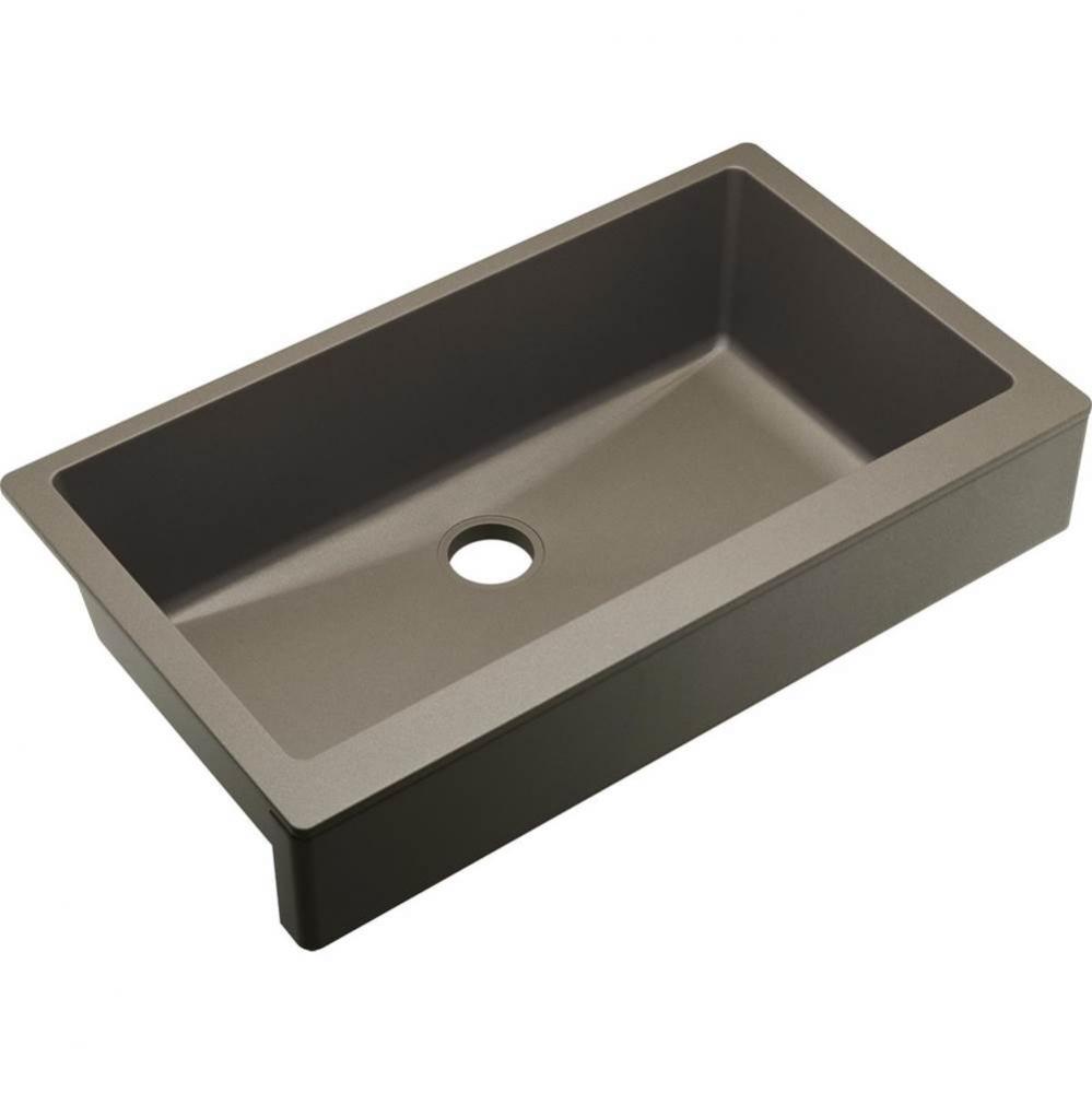 Quartz Luxe 35-7/8&apos;&apos; x 20-15/16&apos;&apos; x 9&apos;&apos; Single Bowl Farmhouse Sink w