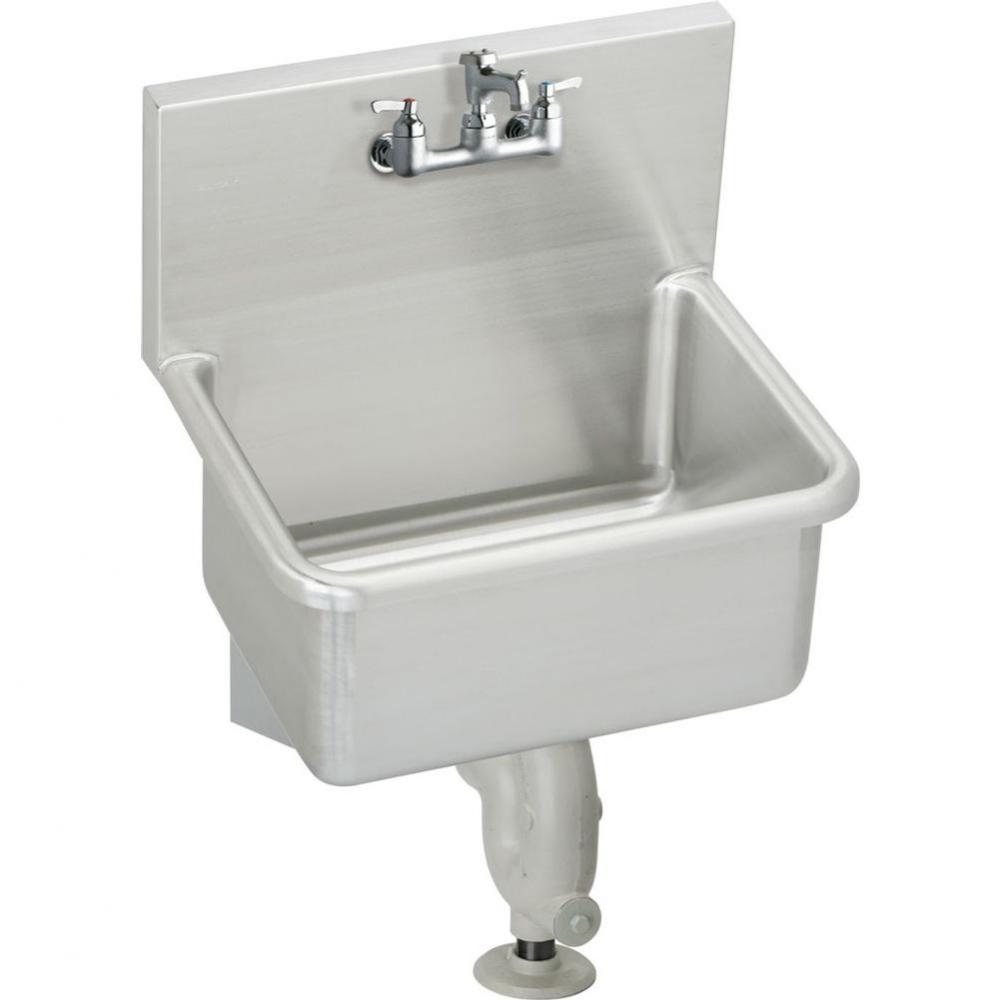 Stainless Steel 25&apos;&apos; x 19-1/2&apos;&apos; x 12, Wall Hung Service Sink Kit