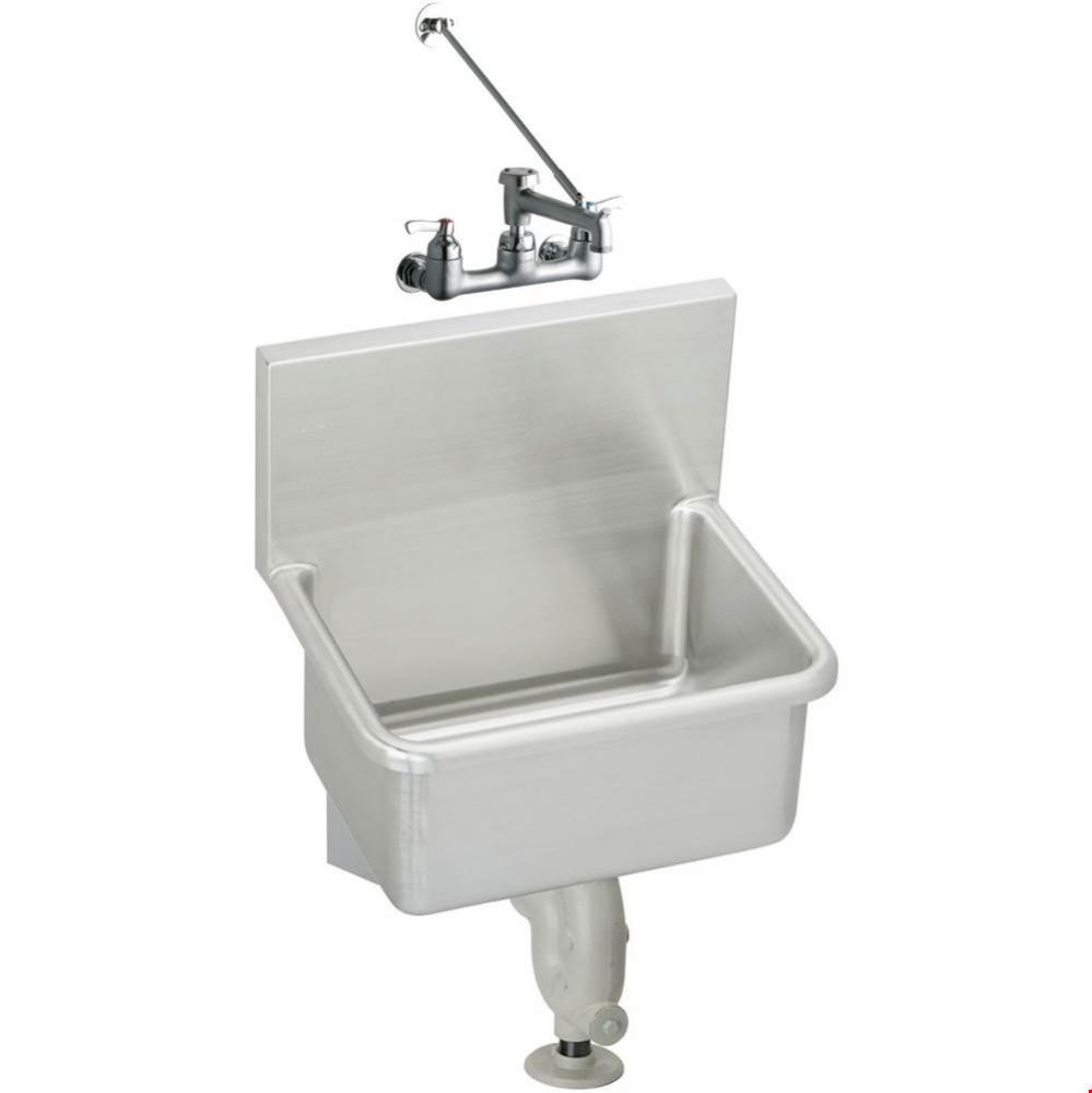 Stainless Steel 23&apos;&apos; x 18-1/2&apos;&apos; x 12, Wall Hung Service Sink Kit