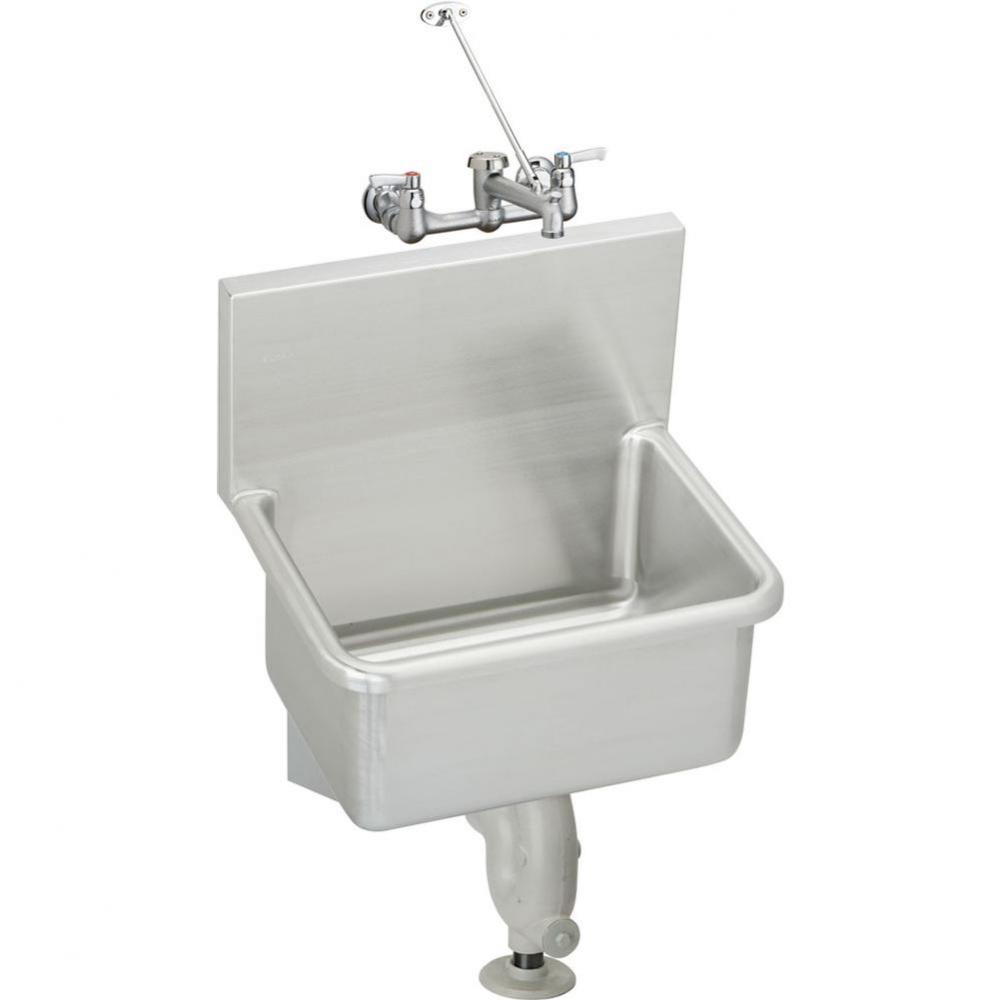 Stainless Steel 25&apos;&apos; x 19-1/2&apos;&apos; x 12, Wall Hung Service Sink Kit