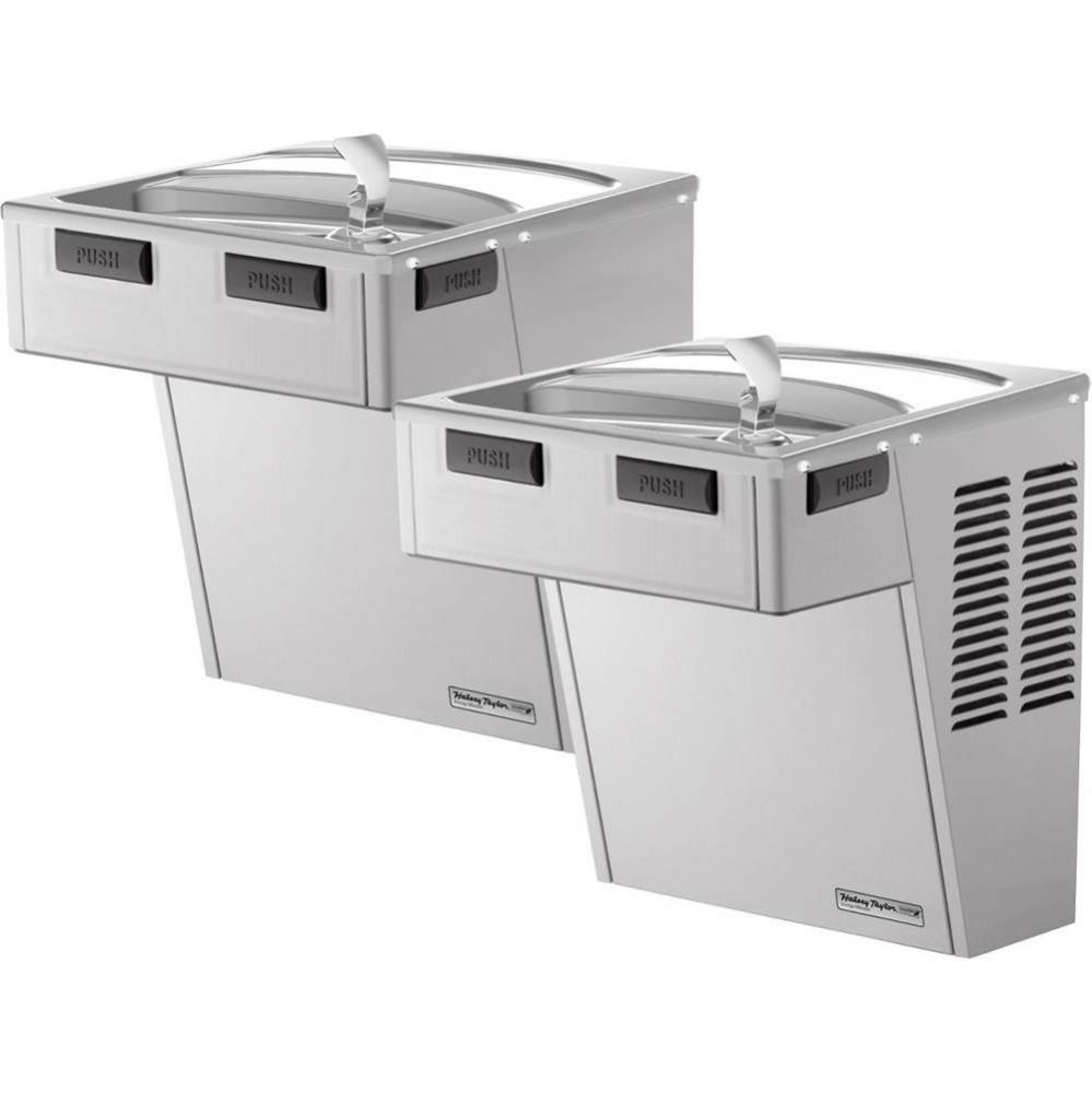 Halsey Taylor Wall Mount Bi-Level ADA Cooler, Filtered 8 GPH Stainless